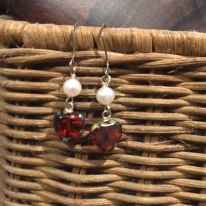 Heart and Freshwater Pearl in Sterling